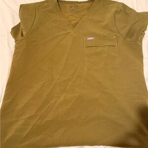 Figs Olive Green Scrub Top